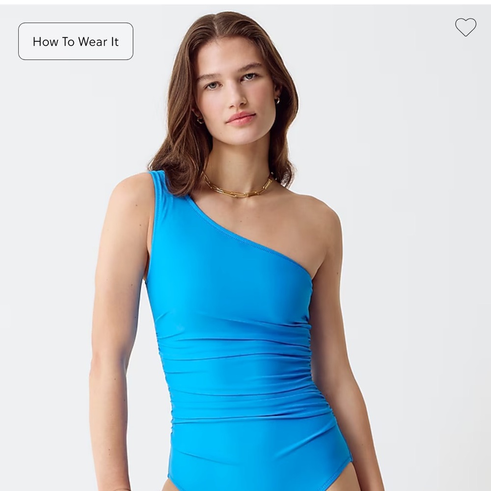 Jcrew One-Shoulder Blue Swimsuit